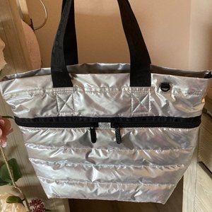 Lesportsac Tote | Shiny Silver Tote | OS